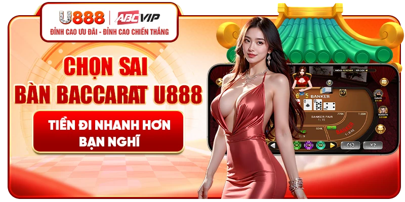Chọn sai bàn Baccarat U888 tiền đi nhanh hơn bạn nghĩ