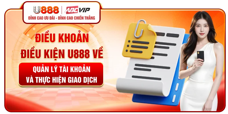 Điều khoản điều kiện U888 về quản lý tài khoản và thực hiện giao dịch